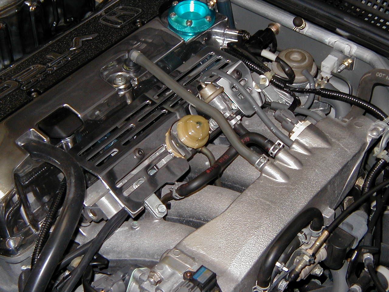 S2000 Titanium / Aluminum Fuel Rail Covers + Racing Coolant Tanks