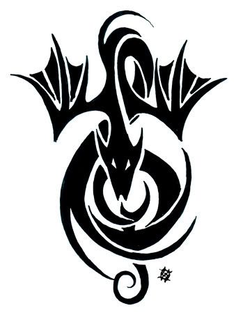 treble clef tattoos. Clef Dragon - A tribal tattoo