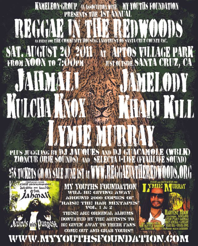 1st Annual Reggae In The Redwoods Festival Aug.20 in Santa Cruz