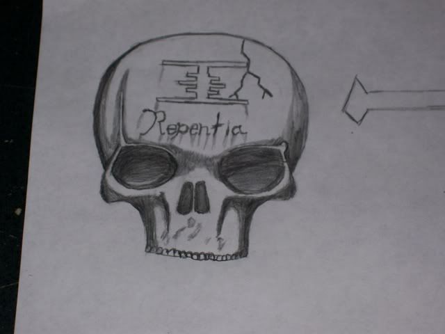 This is one of my many paged skull drawings I just decided to post this one