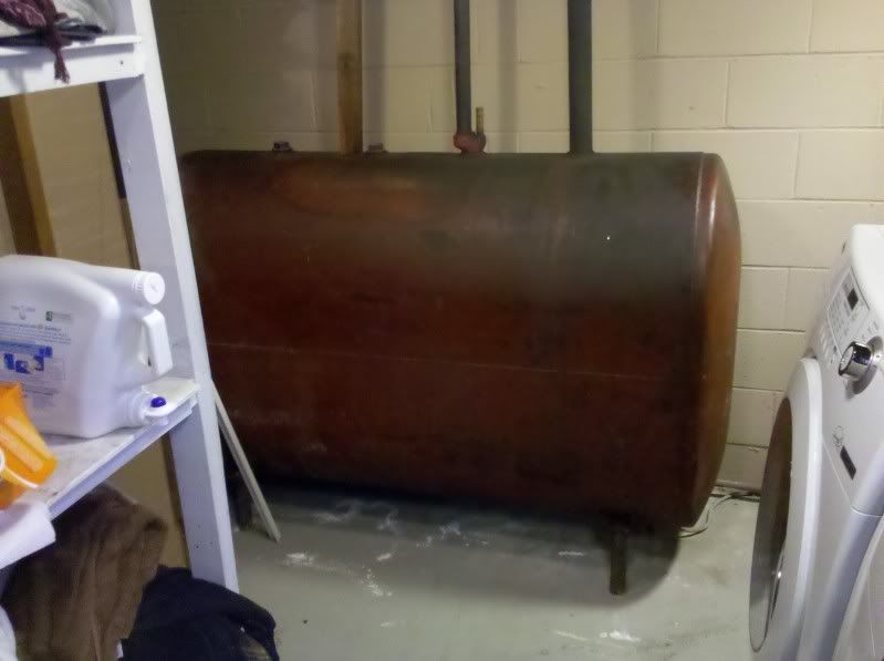 tank oil indoor replacement removal heating
