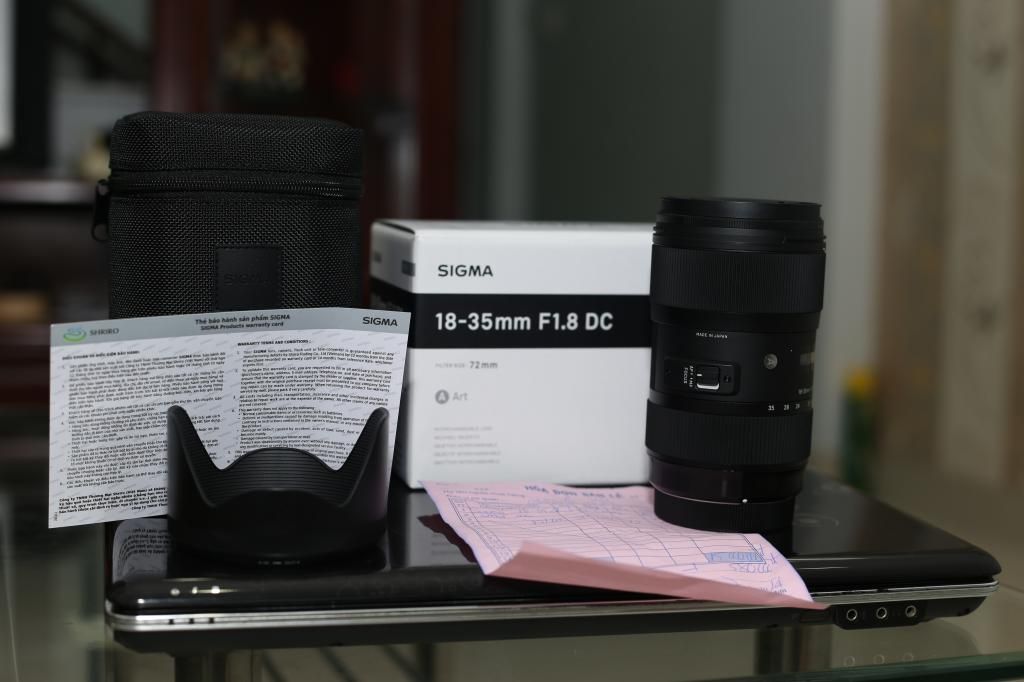 HCM - Cần bán  Lens Sigma 18-35 f1.8 for CANON( Fullbox Shriro)
