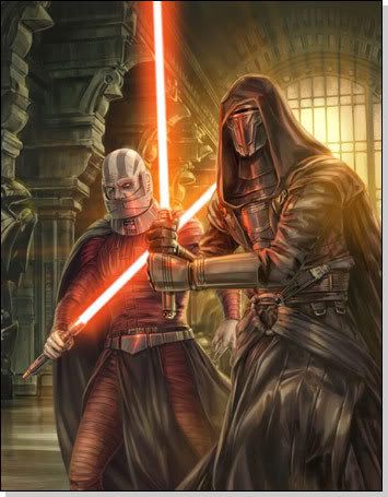 From the left, Darth Malak, and Darth Revan.