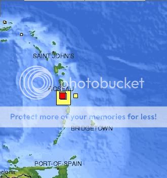 Earthquake off Dominica